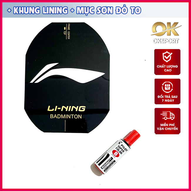 Khung sơn logo vợt cầu lông Yonex Lining Victor Mizuno Kumpoo VS và mực sơn