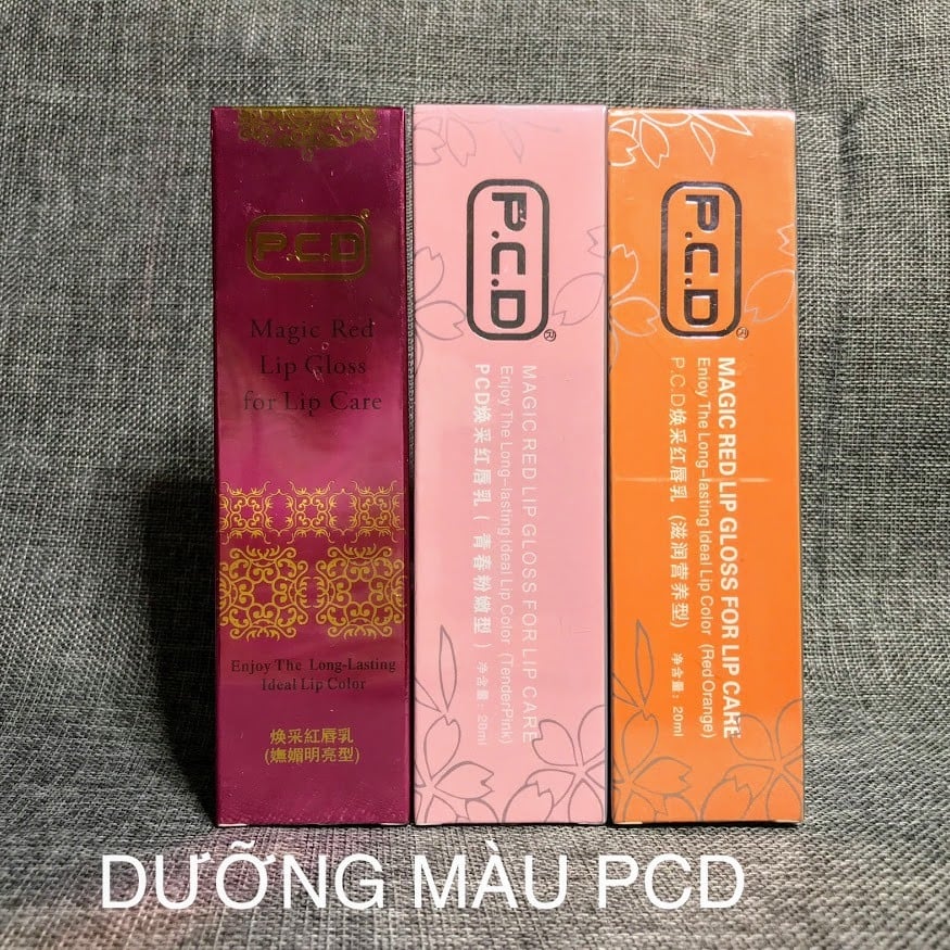 Combo 3 tuýp Dưỡng kích màu PCD Hàn Quốc sau phun xăm màu đỏ cam hồng