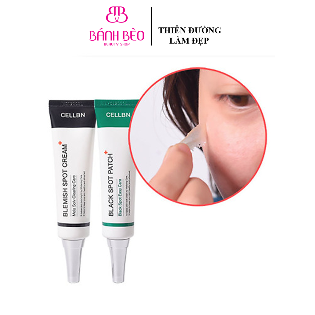 [Hcm]Set Hút Nám Cellbn Blemish Spot Cream & Black Spot Patch Set