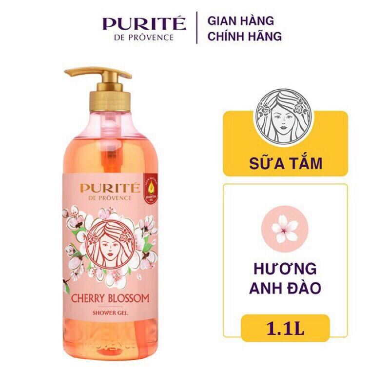 Sữa tắm Purite Hoa Anh Đào chai 850ml