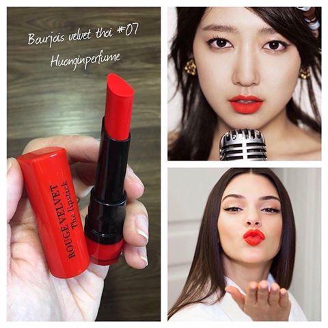 Son Lì Bourjois Rouge Velvet Lipstick Pháp 2.4G (#07 - Đỏ Cam)