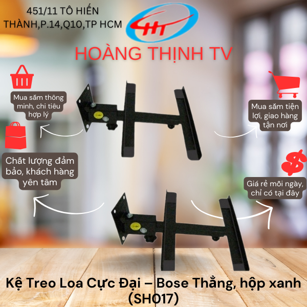 Kệ Treo Loa Cực Đại – Bose Thẳng hộp xanh (SH017)