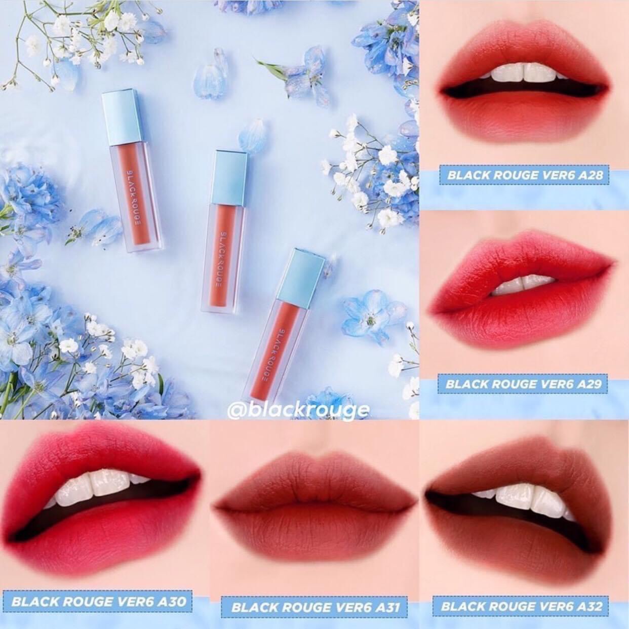 [Hcm]Son Kem Lì Black Rouge Chính Hãng Air Fit Velvet Tint Ver 5: Bam + Ver 6 Blueming Garden Bền Màu Độ Bám Cao Không Gây Hiện Tượng Khô Môi