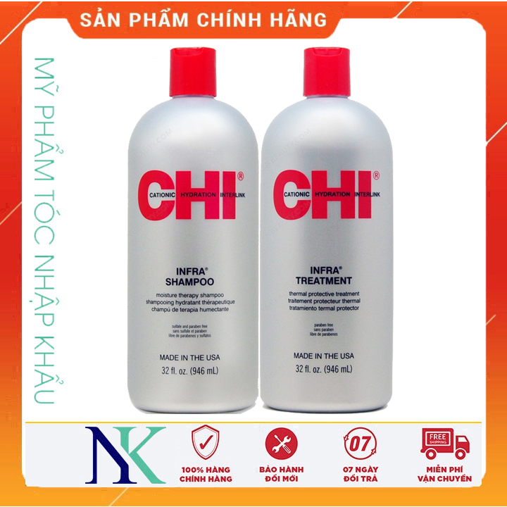 [Hcm]Cặp Dầu Gội Xã Chi Infra Dưỡng Ẩm Cho Tóc Khô Hư 955Ml X 2