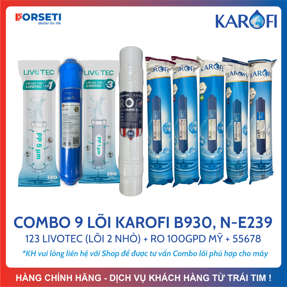 Máy lọc nước Karofi N-e239 - RO 100GPD, Kích thước 900x290x340mm, Tủ đựng