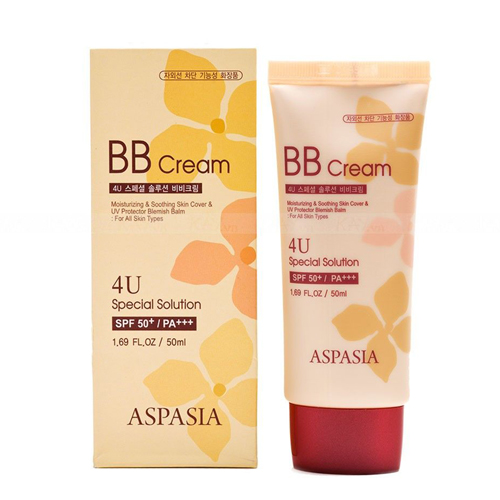 [HCM][ 2 Loại ] Kem Nền Che Khuyết Điểm Aspasia BB Cream 4U Special Solution 50ml - BB Chống nắng - BB chống nhăn