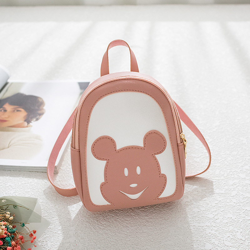 Balo Nữ Da Mềm Chuột Mickey Dễ Thương BL23 Màu Hồng