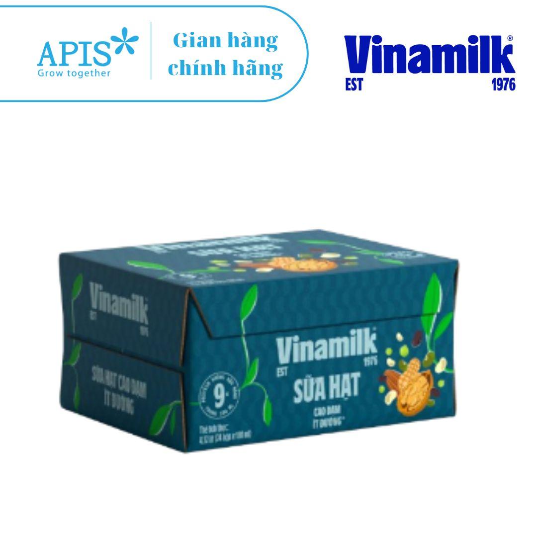 1 Thùng 24 Hộp Sữa Hạt Cao Đạm Ít Đường 180ml/ hộp Vinamilk