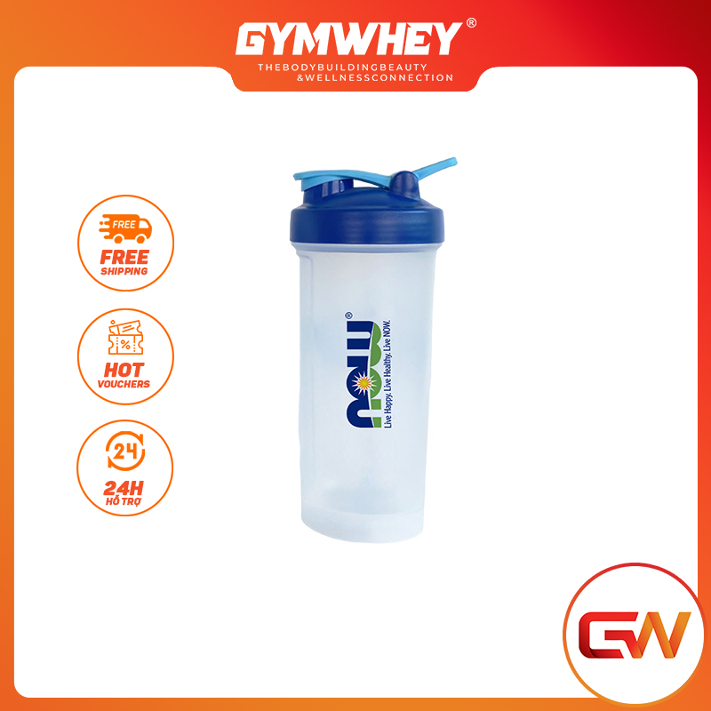 Bình Lắc Bình Shaker Tập Gym NOW SHAKER NHỰA 1000ML