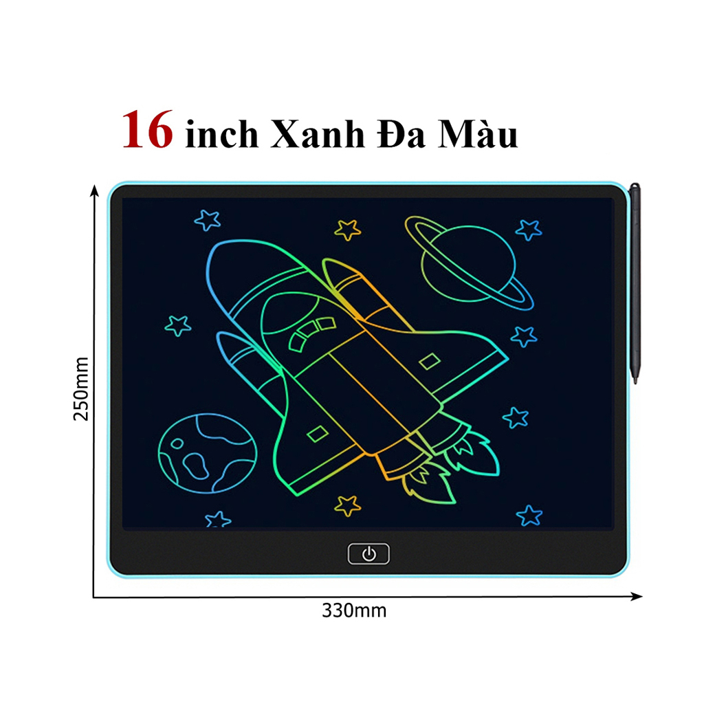 Bảng Viết Điện Tử Tự Xóa 16 Inch Pin Sạc 13 Inch 12 Inch Đa Sắc Màn Hình LCD Thông Minh Bảng Viết Vẽ Tự Xóa Bảng Tự Xóa Đa Sắc Bảng ĐIện Tử Tự Xóa Sạc Pin Cao Cấp - Dừa Shopkids