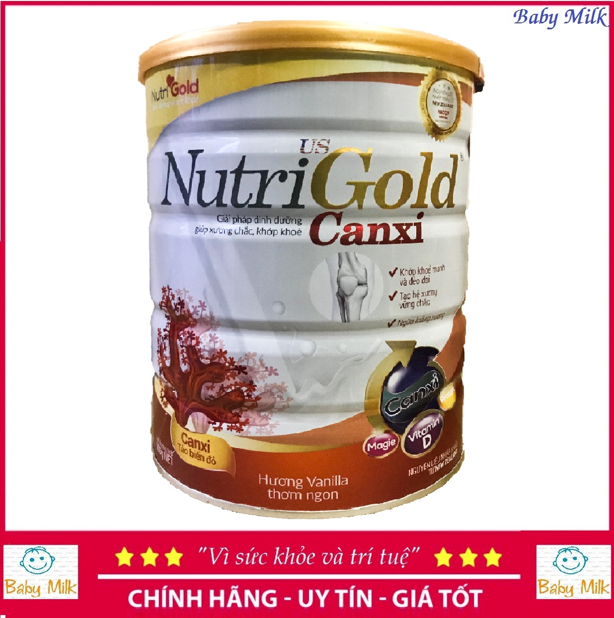 Sữa Canxi Nutrigold Tảo Đỏ 900G