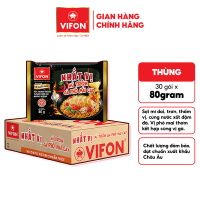 [VOUCHER 20%] Thùng 30 Gói Mì Nhất Vị Tôm Chua Cay/ Trộn Gà Phô Mai Cay VIFON 80g