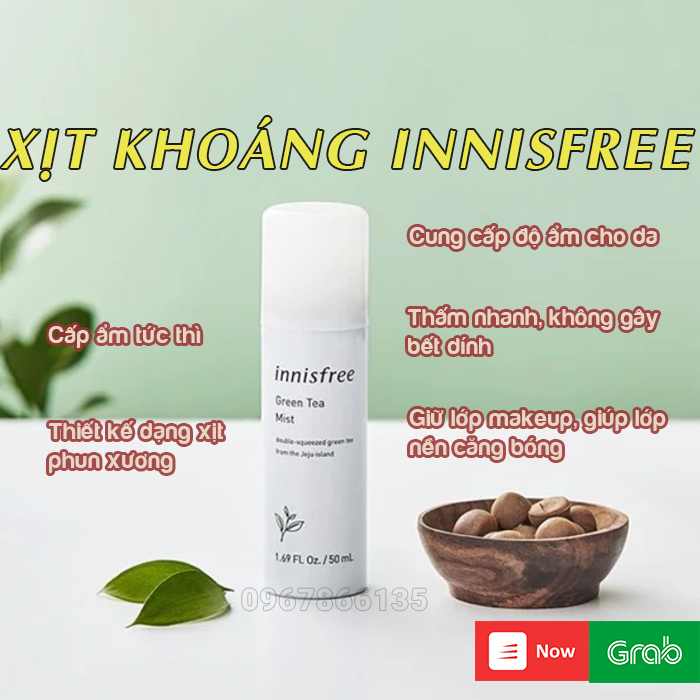 Xịt khoáng trà xanh Innisfree Green Tea Mist 50ml