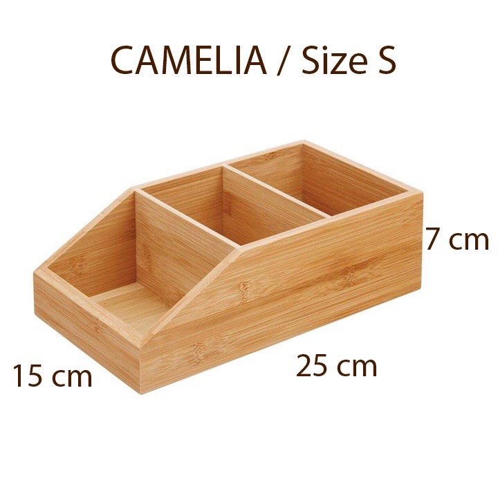 Khay chia ngăn đựng đồ bằng gỗ tre cho bàn ăn tủ bếp phòng ngủ nhà tắm văn phòng