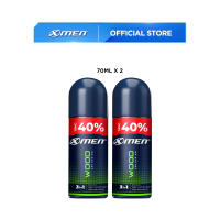 [TĂNG 40% DUNG TÍCH] Combo 2 Lăn khử mùi Xmen Wood 70ml/chai - Hương thơm nam tính