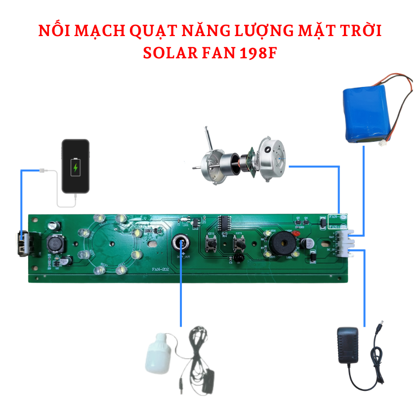 Mạch quạt năng lượng mặt trời SOLAR FAN 198F