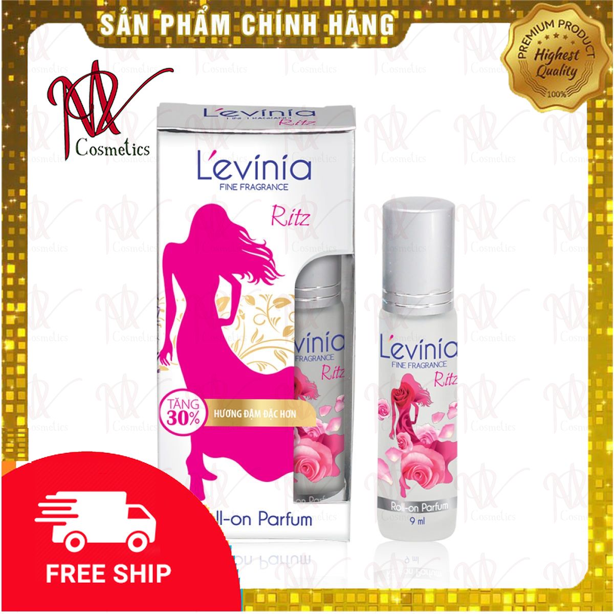 Nước Hoa Cao Cấp Dạng Lăn Levinia 9Ml