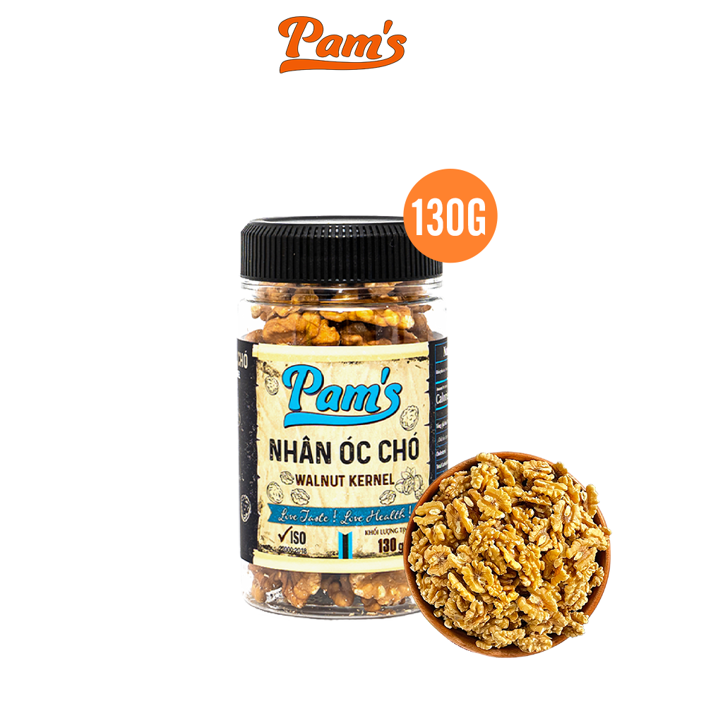 Nhân óc chó nhập khẩu Chile Pams 130g-200g/hũ - Nhân dày cơm vàng giòn không hôi dầu mẹ bầu dùng tốt