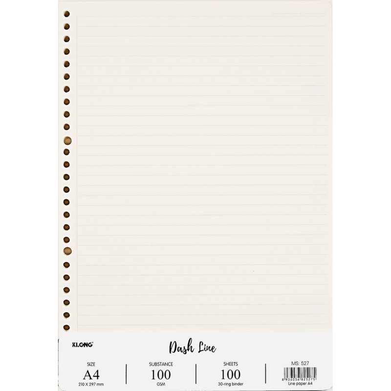 Ruột sổ còng Klong A4 tập 100 tờ 200 200 trang caro/dotgrid/ kẻ ngang VPPTUEMINH giấy refill binder 