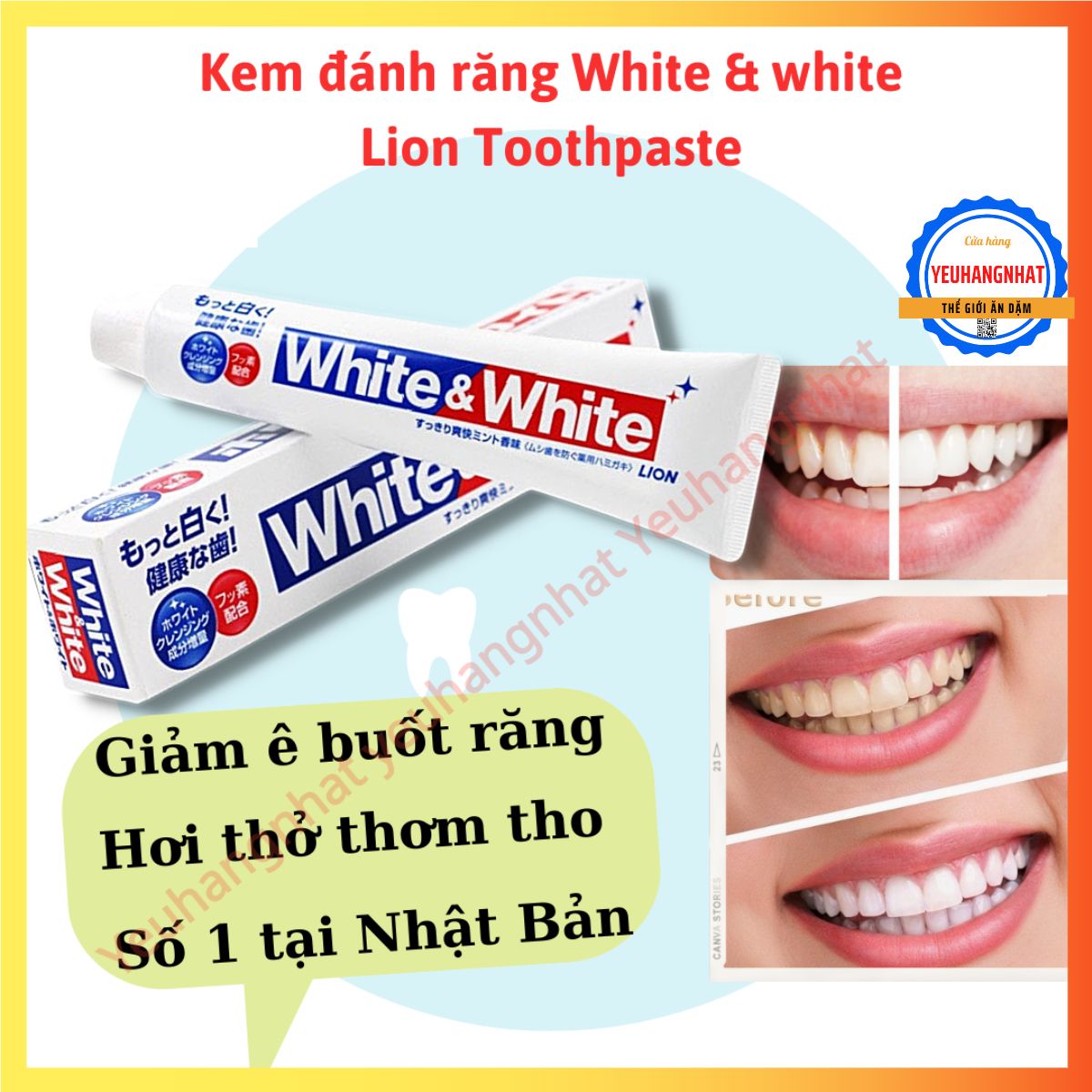 [HCM]Kem đánh răng White White Nhật Bản