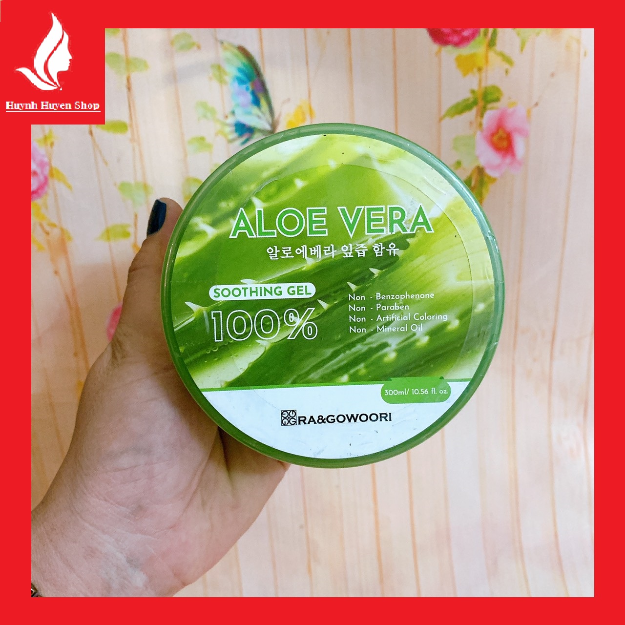 [HCM][chính hãng giá sỉ] Gel dưỡng da Nha đam Ra&Gowoori chiết xuất 100% alovera Hàn Quốc hộp 300g