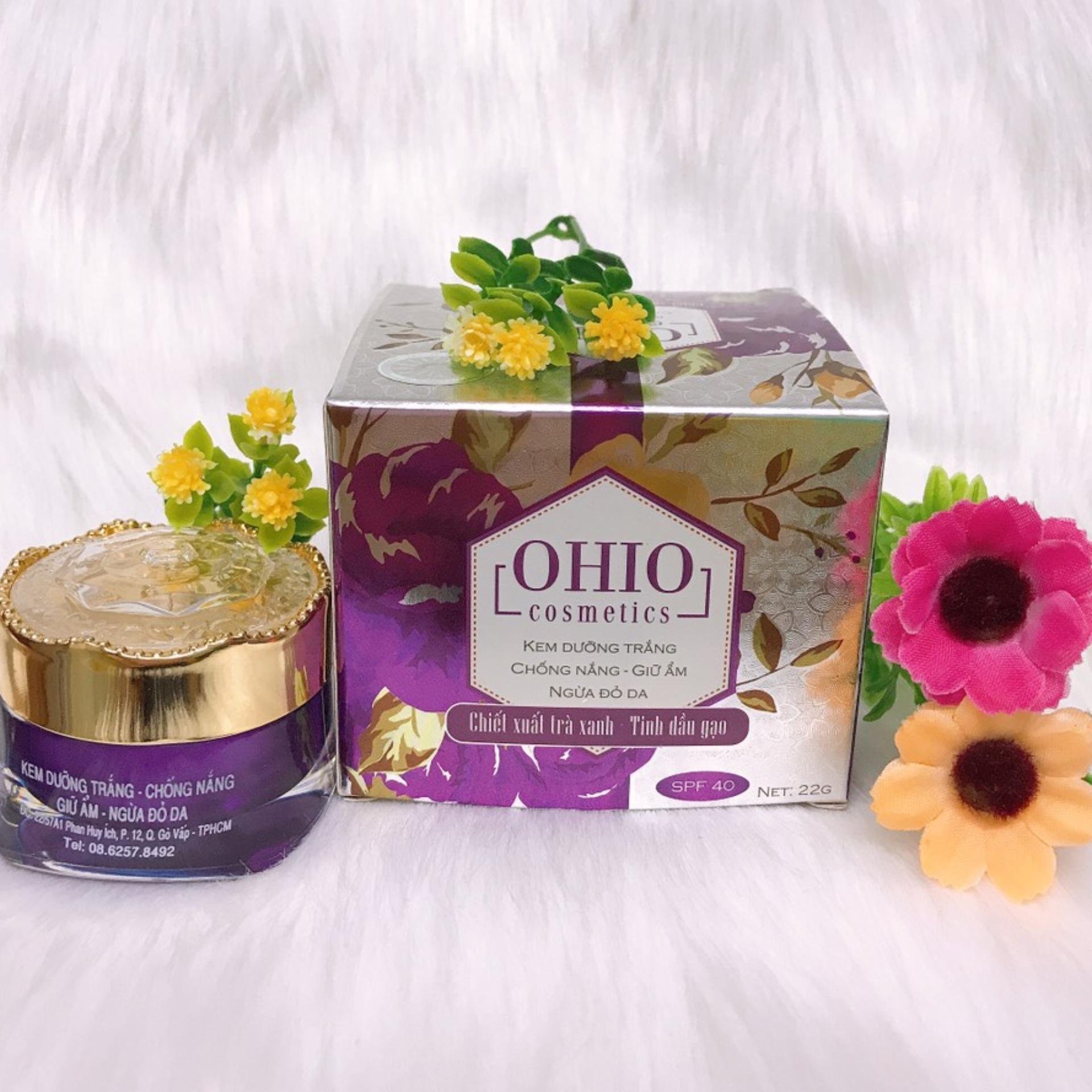 [Hcm]Kem Dưỡng Trắng - Chống Nắng - Giữ Ẩm - Ngừa Đỏ Da Ohio Chiết Xuất Trà Xanh - Tinh Dầu Gạo ( 22G )