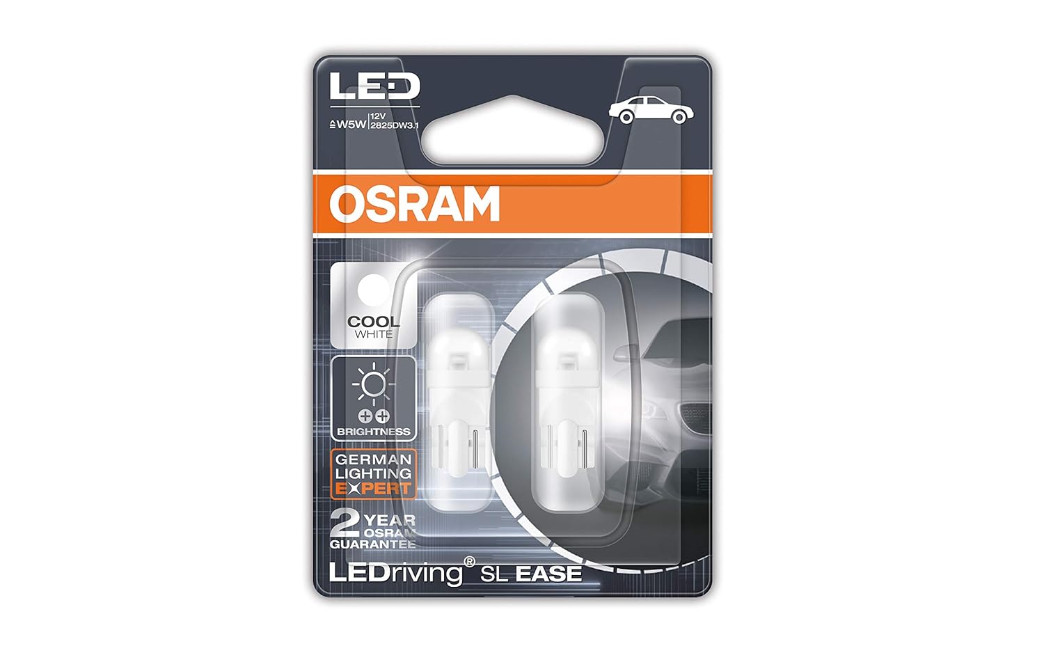 1 Cặp bóng đèn LED OSRAM T10 màu trắng chính hãng