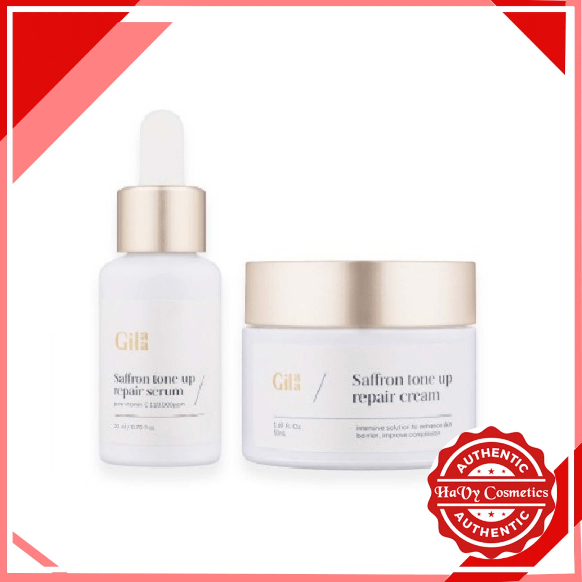 [Hcm]Combo Serum 20Ml Và Kem Dưỡng Da 50Ml Giúp Da Trắng Sáng Dưỡng Ẩm Chuyên Sâu Chiết Xuất Nhụy Hoa Nghệ Tây Gilaa Saffron