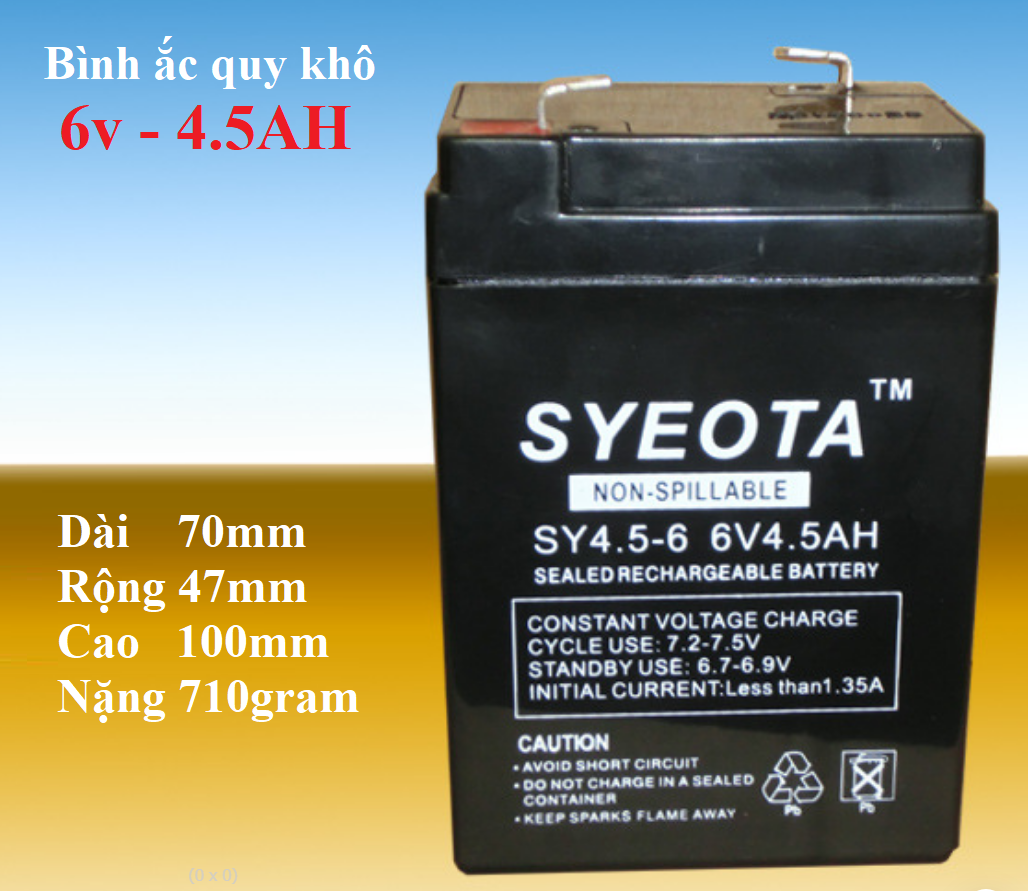 Bình ắc quy xe điện trẻ em - Bình ác quy cho ô tô điện xe máy điện - 6v - 12v
