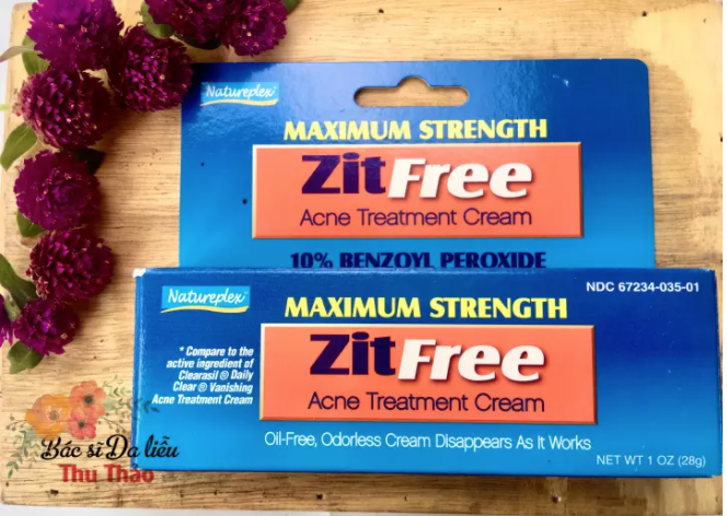 [Hcm][28G] Kem Giảm Mụn Benzoyl Peroxide 10% Zitfree