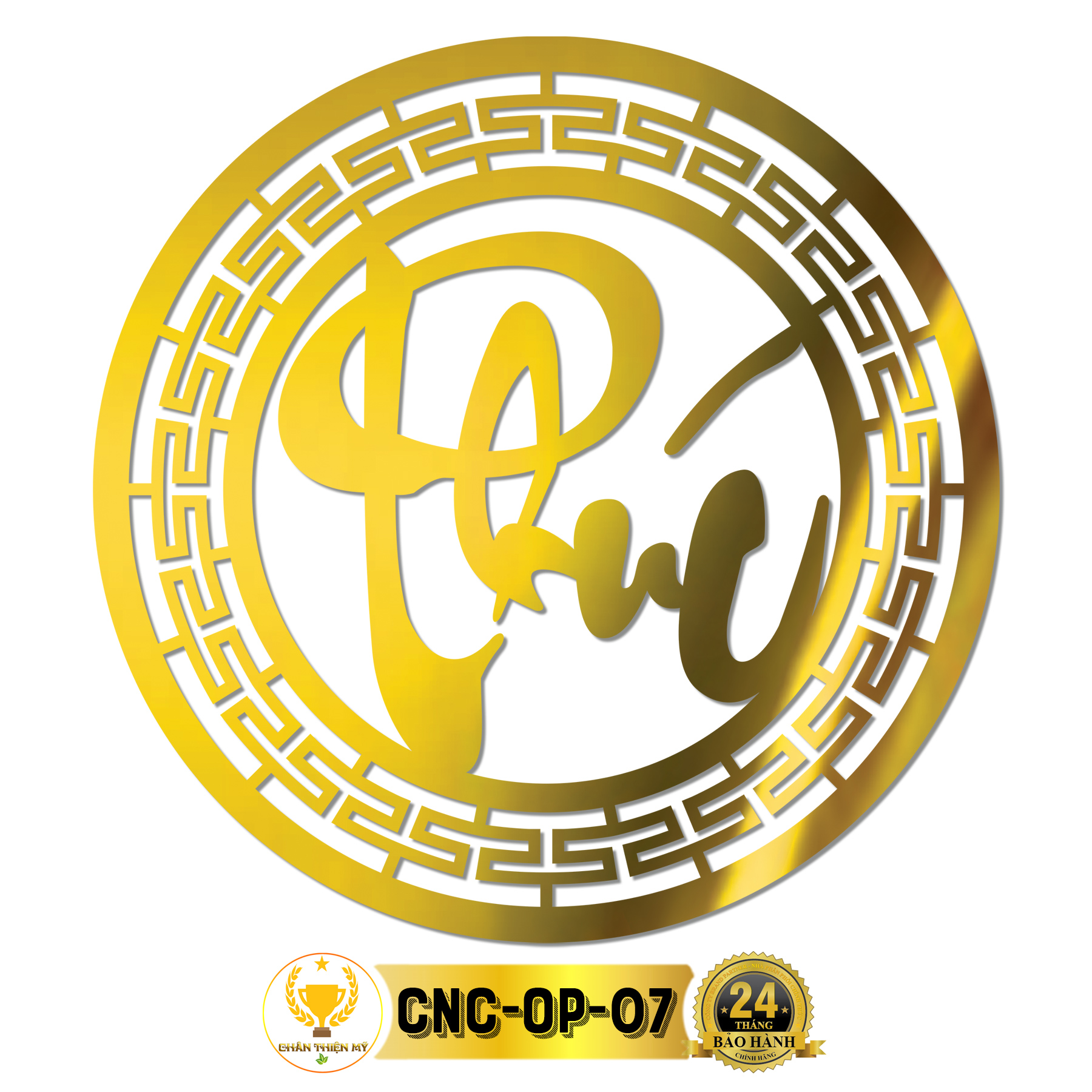 Tấm Ốp Tường Bàn Thờ Cắt CNC Họa Tiết Chữ Phúc CHÂN THIỆN MỸ Trang Trí Ban Thờ Gia Tiên Treo Tượng P