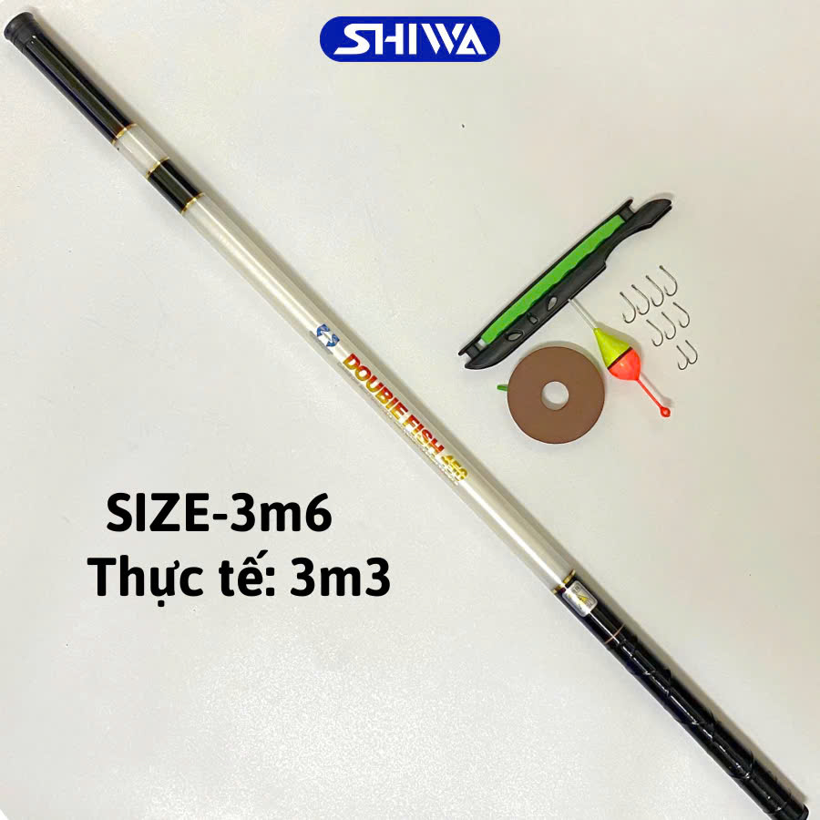 Cần Câu Tay 3H Double Fish - Cần Câu Đài - Cần Câu Rút Gọn Size 2m7/3m6/4m5 - Chất Lượng- Giá Rẻ- SH