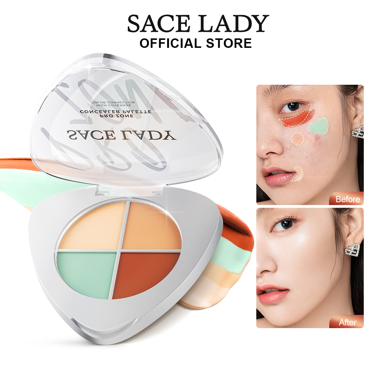 Kem che khuyết điểm và triệt sắc SACE LADY che phủ hoàn hảo mọi sắc tố da 56g