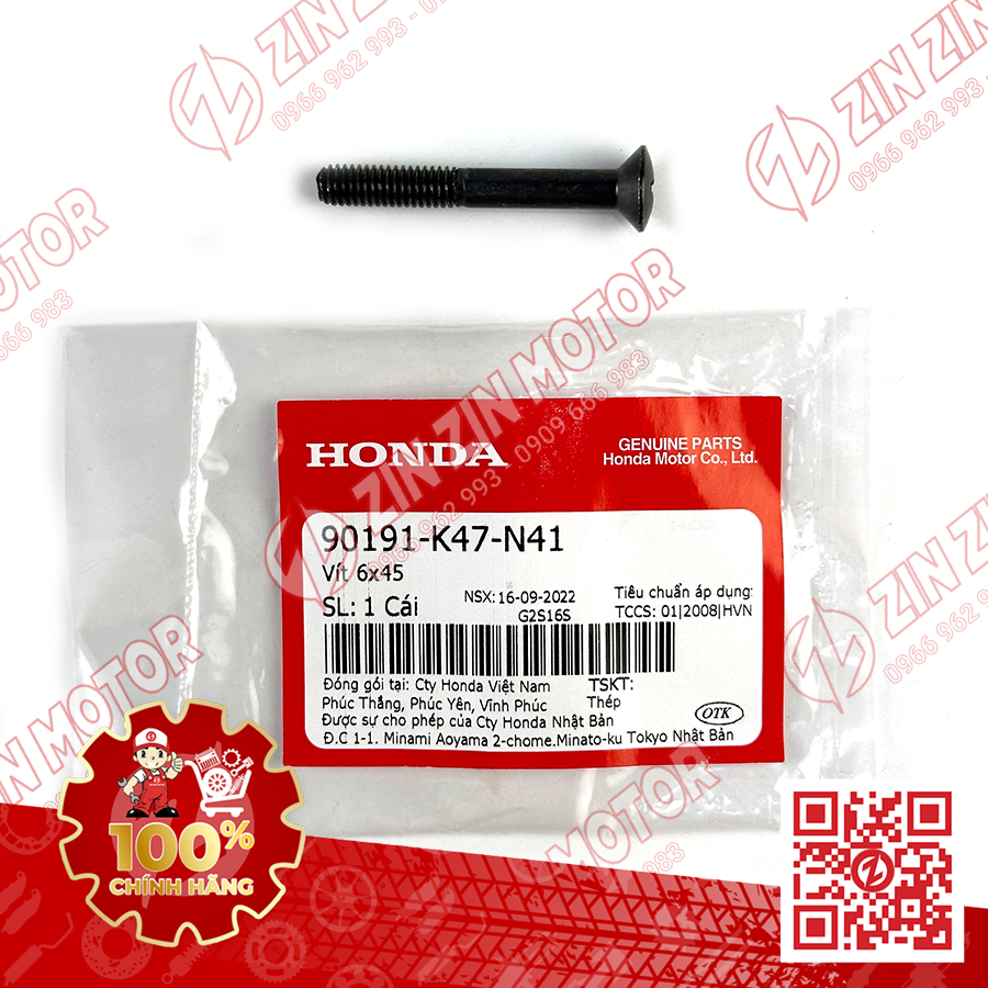 Ốc Gù Winner X V4 2024 Winner X 2024 53102-K12-910 90191-K47-N41 Chính Hãng - ZZM