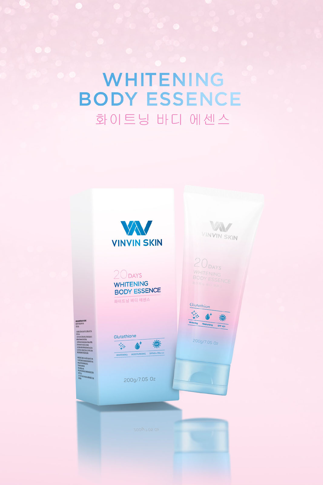 Kem dưỡng trắng da toàn thân (Body whitening essence) – Vinvin Skin –  200g