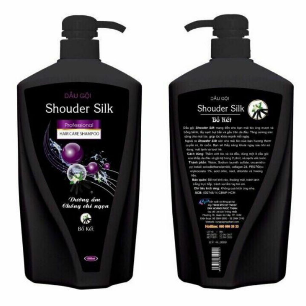 Dầu Gội Shouder Silk Bồ Kết 1000Ml Mềm Mượt Sạch Gàu