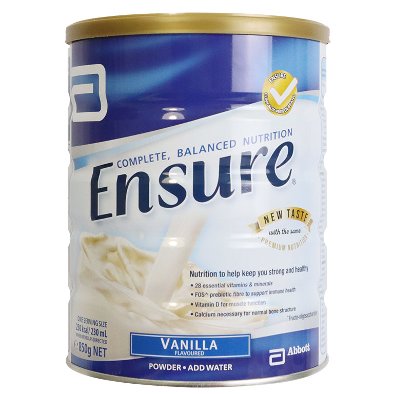 [Date T5/2025] Sữa Bột Ensure 850g Úc Hương Vani Giàu Dinh Dưỡng và Glucerna 850g Cho Người Tiểu Đường - Xách Tay Úc