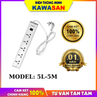 Ổ cắm điện đa năng dây dài 2m-5m sạc nhanh 2 lỗ  Type C 2.4A Có Relay bảo vệ quá tải quá áp do sét đánh công suất 3250w