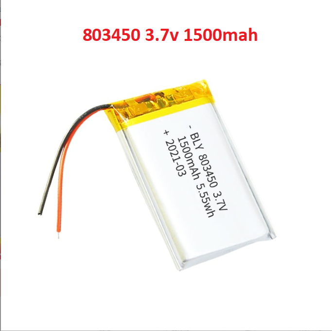 3.7V 1500mah 803450 Pin Sạc Lithium Polymer  Cho tai nghe,loa Mp3 MP4 MP5 GPS PSP Bluetooth