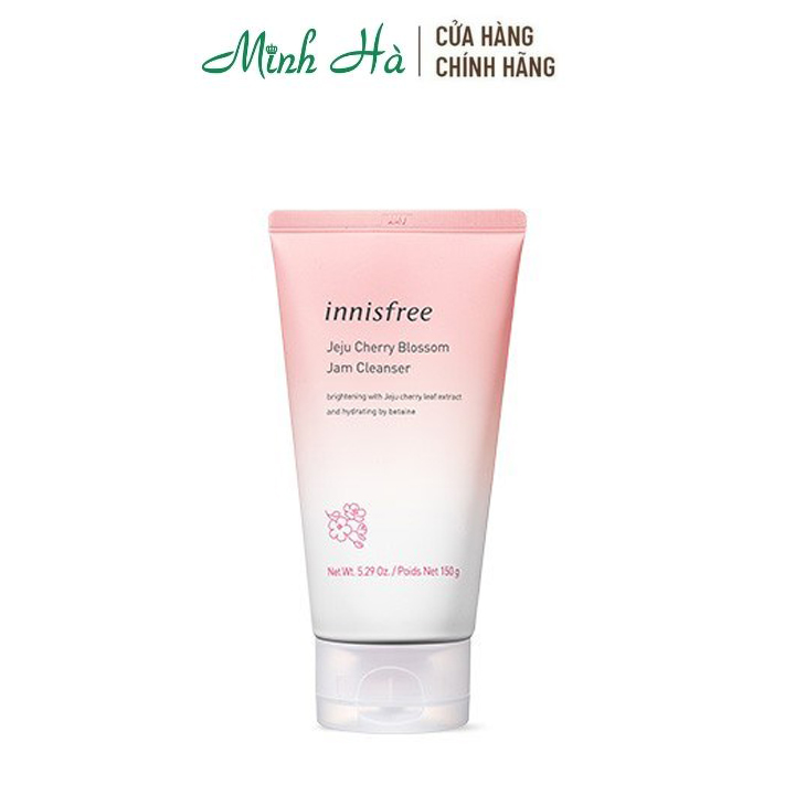 Sữa Rửa Mặt Innisfree Jeju Cherry Blossom Jam Cleanser 150G Giúp Dưỡng Ẩm Và Làm Sáng Da