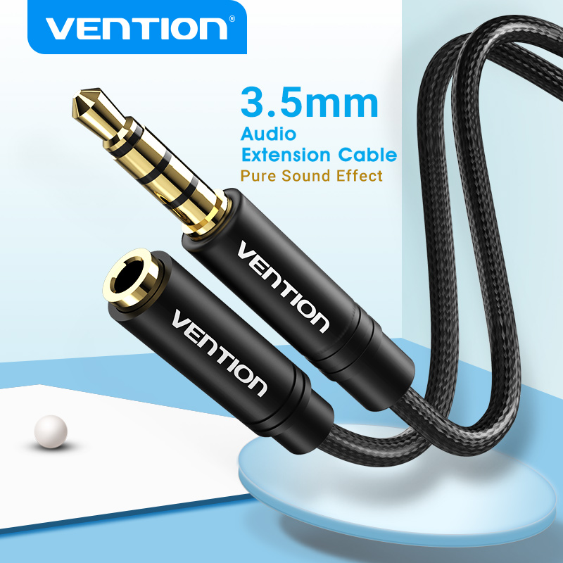 Vention Dây Nối Dài cáp 3.5mm âm thanh aux cho Máy Tính Tai Nghe Máy Nghe Nhạc MP3 MP4 dây 3.5 đầu đ