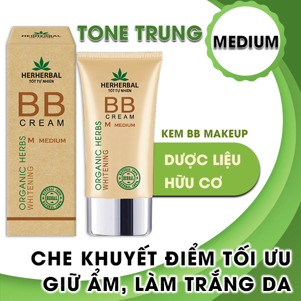 [Hcm]Kem Bb Makeup Thảo Dược Hữu Cơ Medium Herherbal 40G