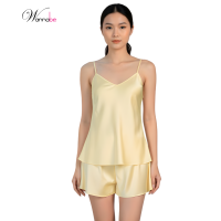 Đồ bộ mặc nhà WANNABE đồ bộ quần sọt áo 2 dây kiểu basic đơn giản thoải mái chăm sóc giấc ngủ BS612