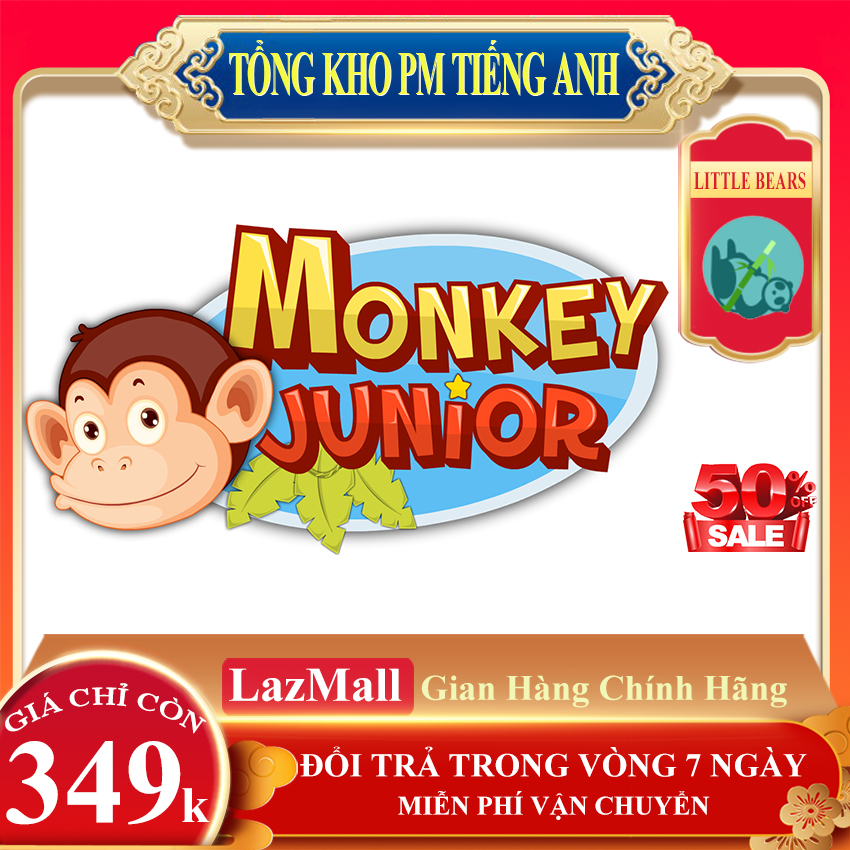 Monkey Junior Trọn Đời abc/ Monkey Junior Một Năm abc Phần Mềm Học Tiếng Anh Giúp Bé Có Vốn Từ Vựng 