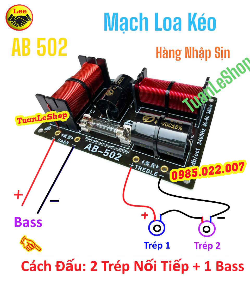 MACH PHÂN TẦN  AB502 –MACH LOA FULL BASS 30 MACH LOA KÉO MACH LOA BMB GIÁ 01 MẠCH 2 LOA XỊN SÒ AB502