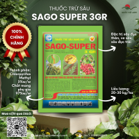 Thuốc trừ sâu dạng hạt SAGO SUPER 3GR (gói 30g) - Chlorpyrifos Methyl 3%w/w Trị sâu đục thân ve sầu sâu đục trái