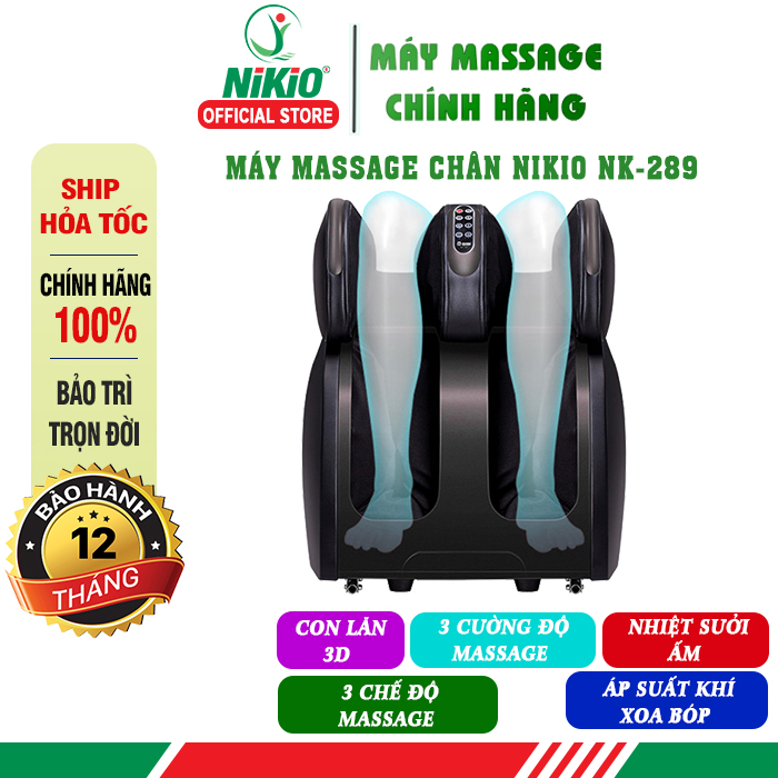 Máy Massage Chân Cao Cấp Nikio NK-289 - Đỏ, Đen | Kích thước 450x410x580mm