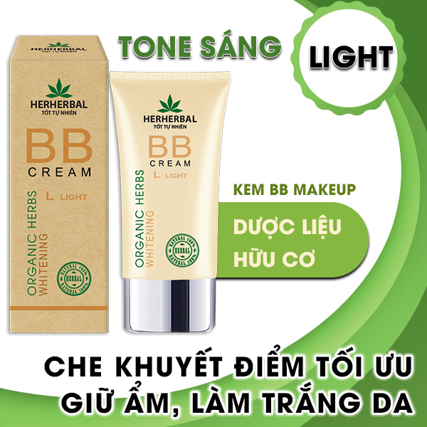 [Hcm]Kem Bb Makeup Thảo Dược Hữu Cơ Light Herherbal 40G