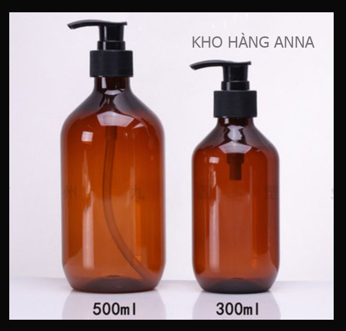 CHAI 300ML/ 330ML / 500ml  VÒI NHẤN – CHAI VÒI NHẤN 500ml/ 300ML/330ML MÀU NÂU / MÀU XANH / MÀU TRONG SUỐT – CHAI NƯỚC RỬA TAY – CHAI CHIẾT MỸ PHẨM – NGUYÊN LIỆU MỸ PHẨM – CHAI NHỰA NÂU XANH 300ML – CHAI CHIẾT DẦU GỘI ĐẦU