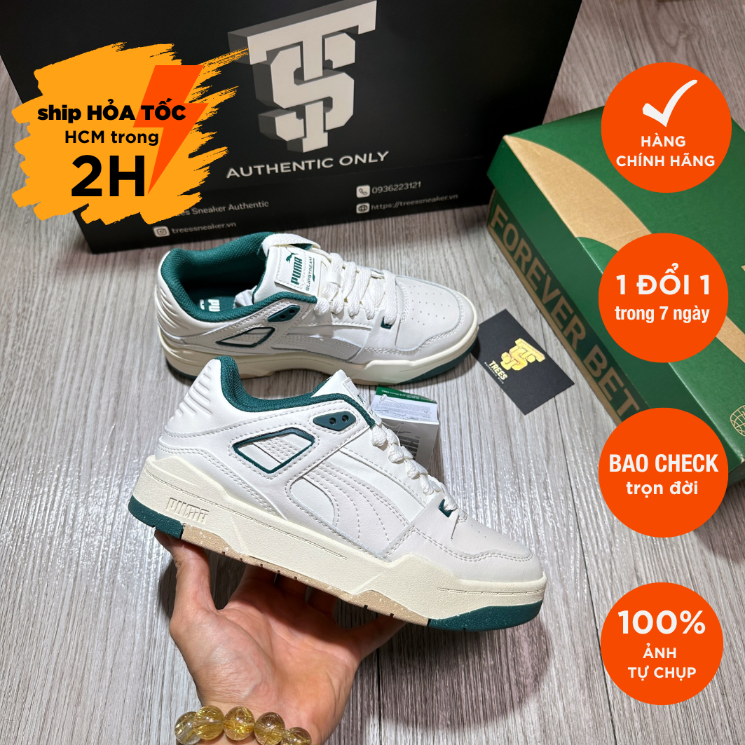 [PUMA XẢ KHO SALE TO] Giày thể thao PUMA SLIPSTREAM WHISPER WHITE GREEN 391907 02